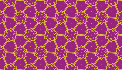 Curved line in triangles style. Vector illustration. Purple orange color. For interior wallpaper, smart design, fashion print. Seamless