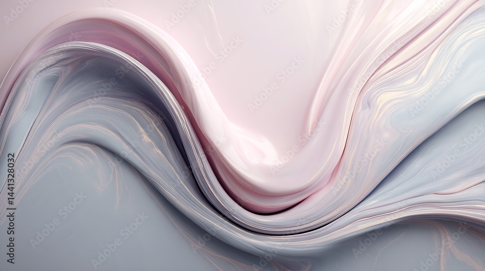 Poster elegant abstract background with flowing pastel waves of color and subtle marbling