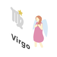 アイソメトリックイラスト：乙女座