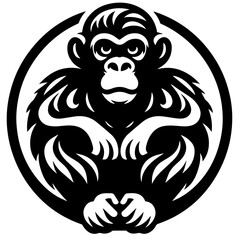 black and white vector silhouette