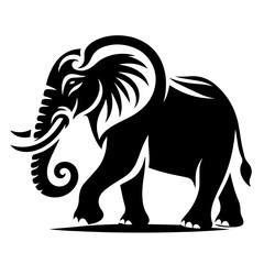 black and white vector silhouette