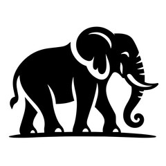 black and white vector silhouette