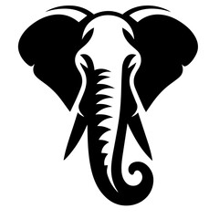 black and white vector silhouette