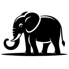 black and white vector silhouette