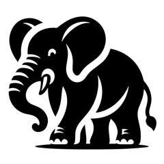 black and white vector silhouette