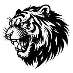 black and white vector silhouette