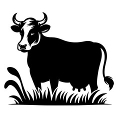 black and white vector silhouette