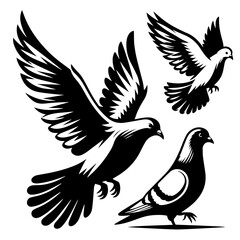 black and white vector silhouette