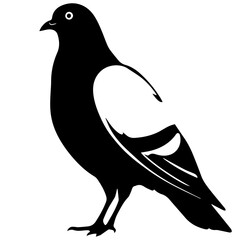 black and white vector silhouette