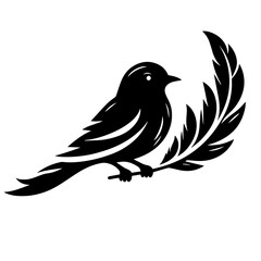 black and white vector silhouette