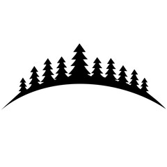 Obraz premium black and white vector silhouette
