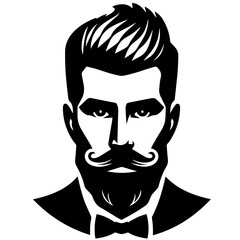 black and white vector silhouette