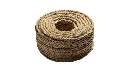 High resolution image of a tightly wound coil of natural jute rope perfect for nautical rustic or crafting backgrounds Ideal for DIY projects textures and design elements
