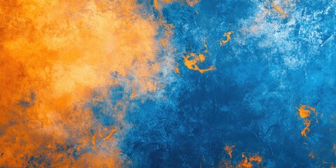 Obraz premium Blue and orange modern positive background 