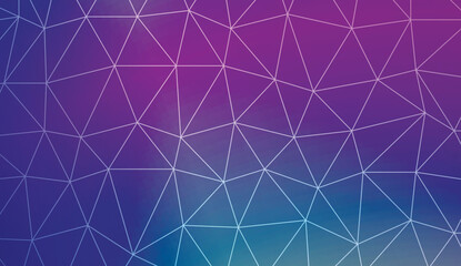 Low poly layout. Decorative design For interior wallpaper, smart design, fashion print. Vector illustration. Creative gradient color.