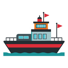 Barge icon isolated on white background