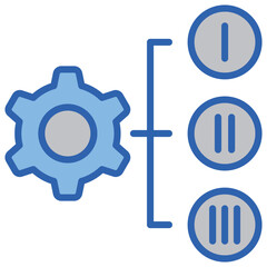 Priority Blue White Icon