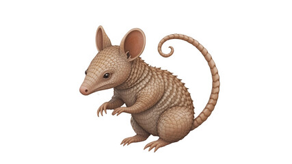 Obraz premium Find high quality illustration of pink fairy armadillo cute animal on black background hd wallpaper on transparent background