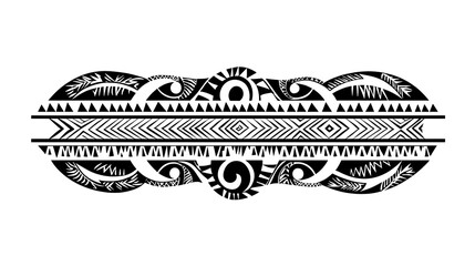 A black and white tattoo design with a white background