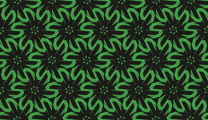 Modern elegant background Triangles, lines.. For your design. Vector seamless pattern in geometric style. Dark Green color.