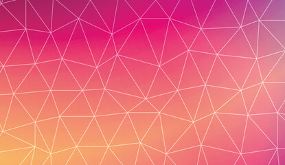 Decorative pattern with triangles style. Background for your business project. Advert, template screen. Vector illustration. Creative gradient color.