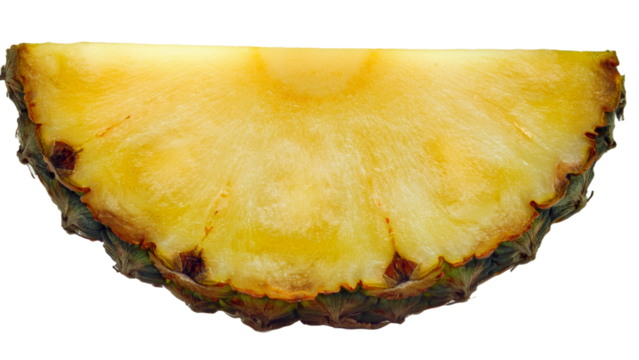 Close up of a juicy pineapple slice perfect for food blogs recipes and healthy eating websites  High resolution image ideal for commercial use