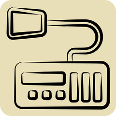 Icon Millitary Radio 2. related to Military symbol. hand drawn style. design editable