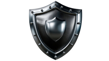 metal shield isolated on white