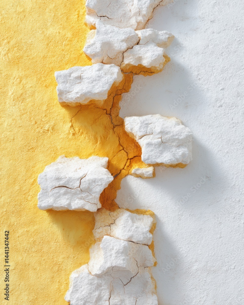 Poster deconstructed resilience minimalist architectural texture revealing structural metamorphosis in cont