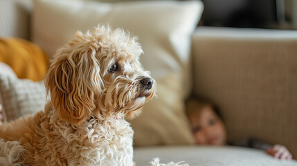 Therapy dog helping reduce anxiety