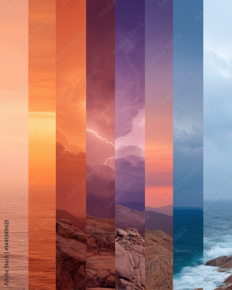 Poster atmospheric gradient immersive climate visualization for ai-powered weather analytics - dynamic mete