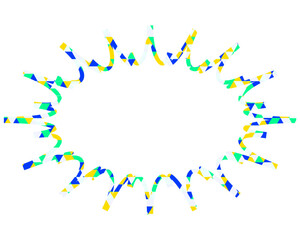 ステンドグラス風吹き出し　三角形模様　細長いギザギザした形