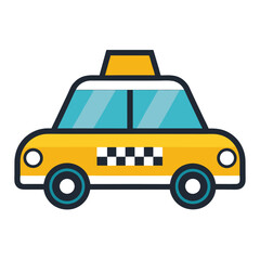 Cab icon isolated on white background