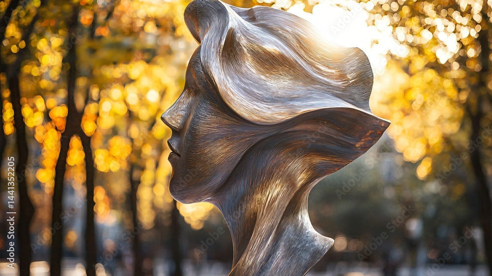 Poster graceful sculpture of a woman with flowing lines capturing the essence of artistic expression in a u