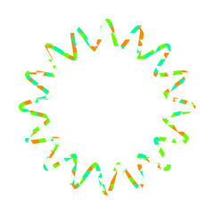 ステンドグラス風吹き出し　三角形模様　丸みのあるギザギザした形