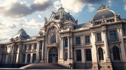 Fototapeta premium Majestic Palace Architecture: A Stunning Architectural Masterpiece