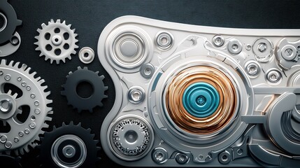 Gears, Mechanism, Futuristic Design
