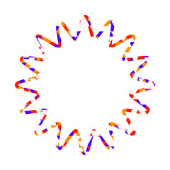 ステンドグラス風吹き出し　三角形模様　丸みのあるギザギザした形