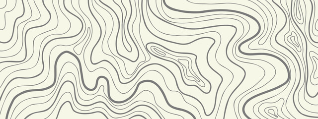 Abstract Topographic contour map. Geographic line mountain relief. Background with Lines and Waves on backdrop. Cartography, topology, or terrain path concept. Vector illustration