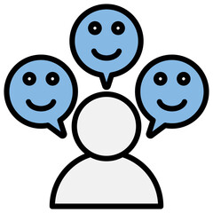 Friendliness Blue Black Icon