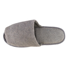 Home slippers color gray isolated on white background