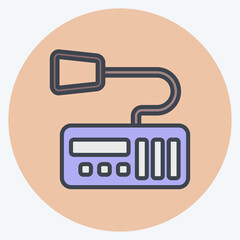 Fototapeta premium Icon Millitary Radio 2. related to Military symbol. color mate style. design editable