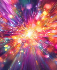 Fototapeta premium 27爆発するエネルギー：宇宙の輝き Generative AI