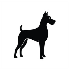 Dog silhouette vector icon vector illustration