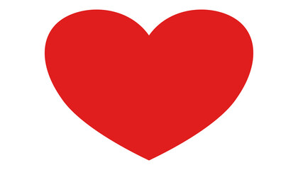 Simple heart icon on white background, minimalistic symbol for love.