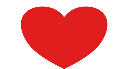 Simple heart icon on white background, minimalistic symbol for love.