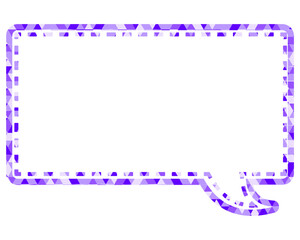 ステンドグラス風吹き出し　三角形模様　四角形