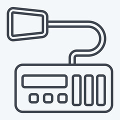 Icon Millitary Radio 2. related to Military symbol. line style. design editable