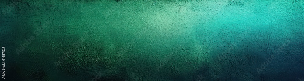 Poster textured surface with gradient shades of teal and green creating a calming and mysterious atmosphere