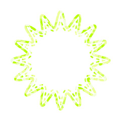 ステンドグラス風吹き出し　三角形模様　丸みのあるギザギザした形